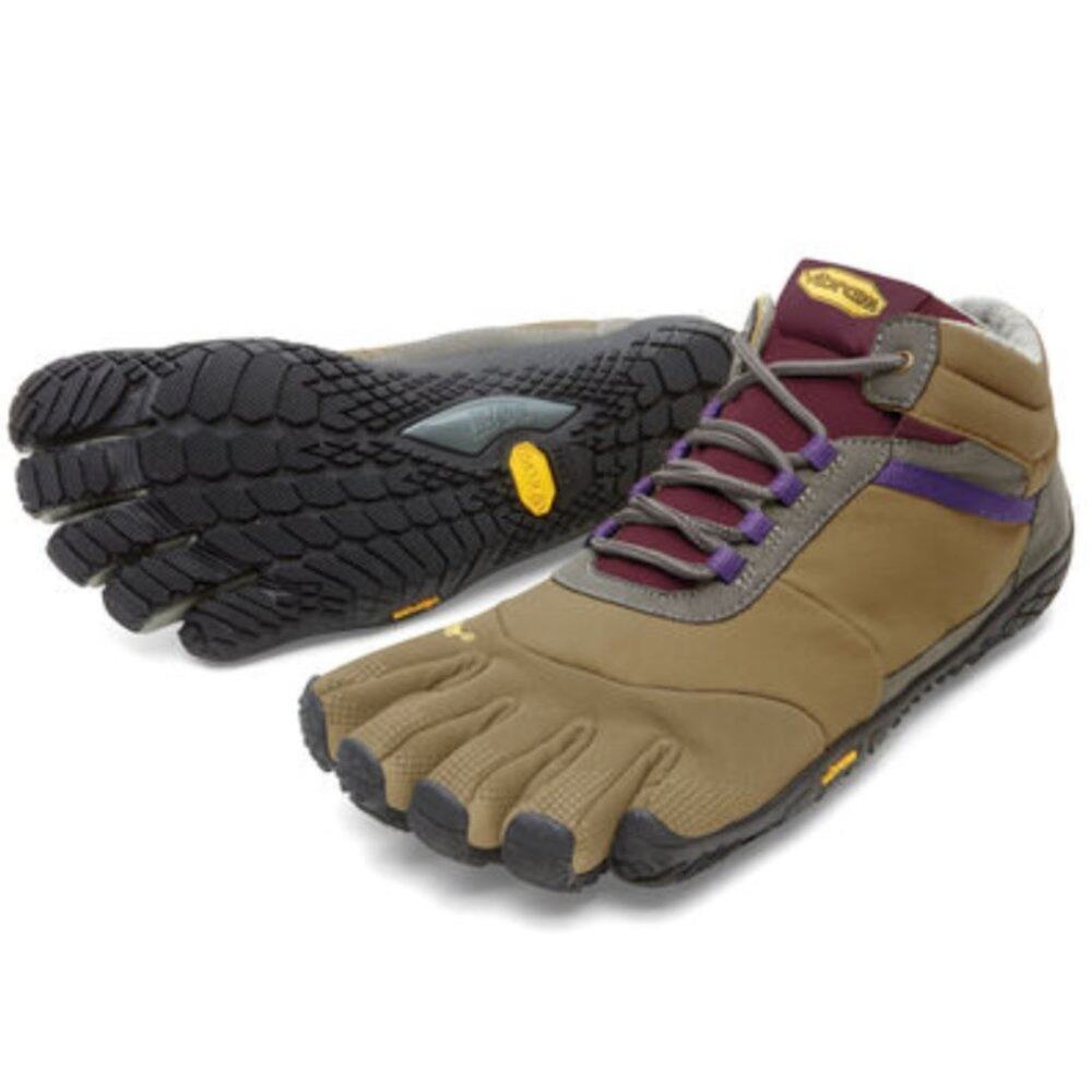NEW Vibram Fivefinger Trek Ascent Insulated Trekking Shoes Khaki Grape 36